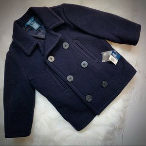 🆕 Polo Toddler Navy Wool Peacoat 2T